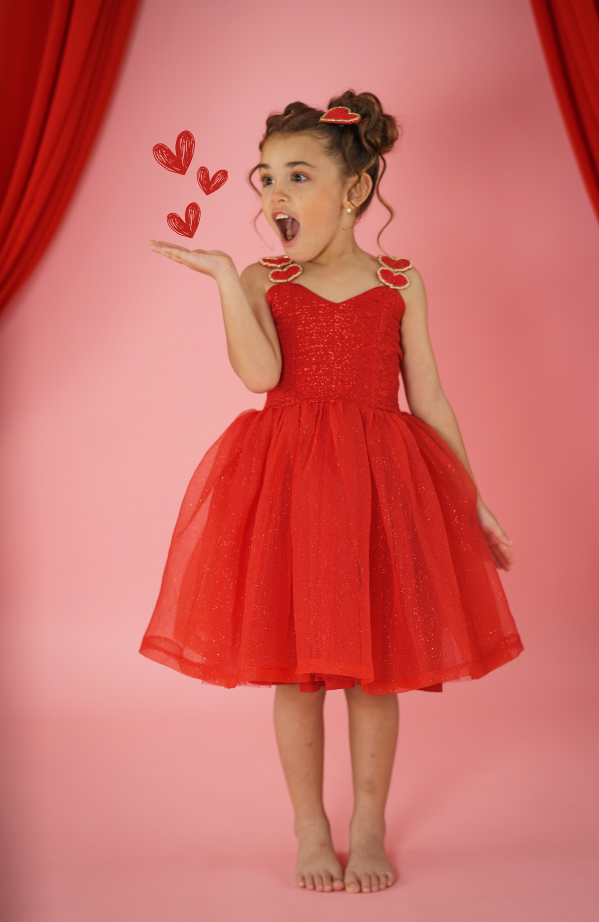 Vestido Para Niña Corazón