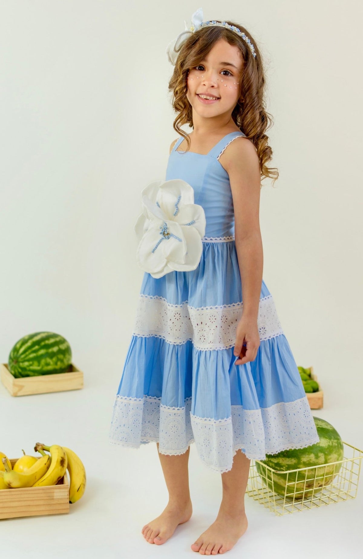 Vestido Para Niña Delicia Azul