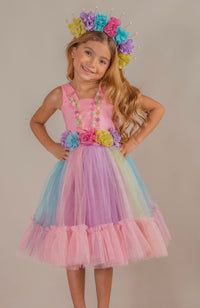 Vestido para Niña Soy Fuerte - Multicolor