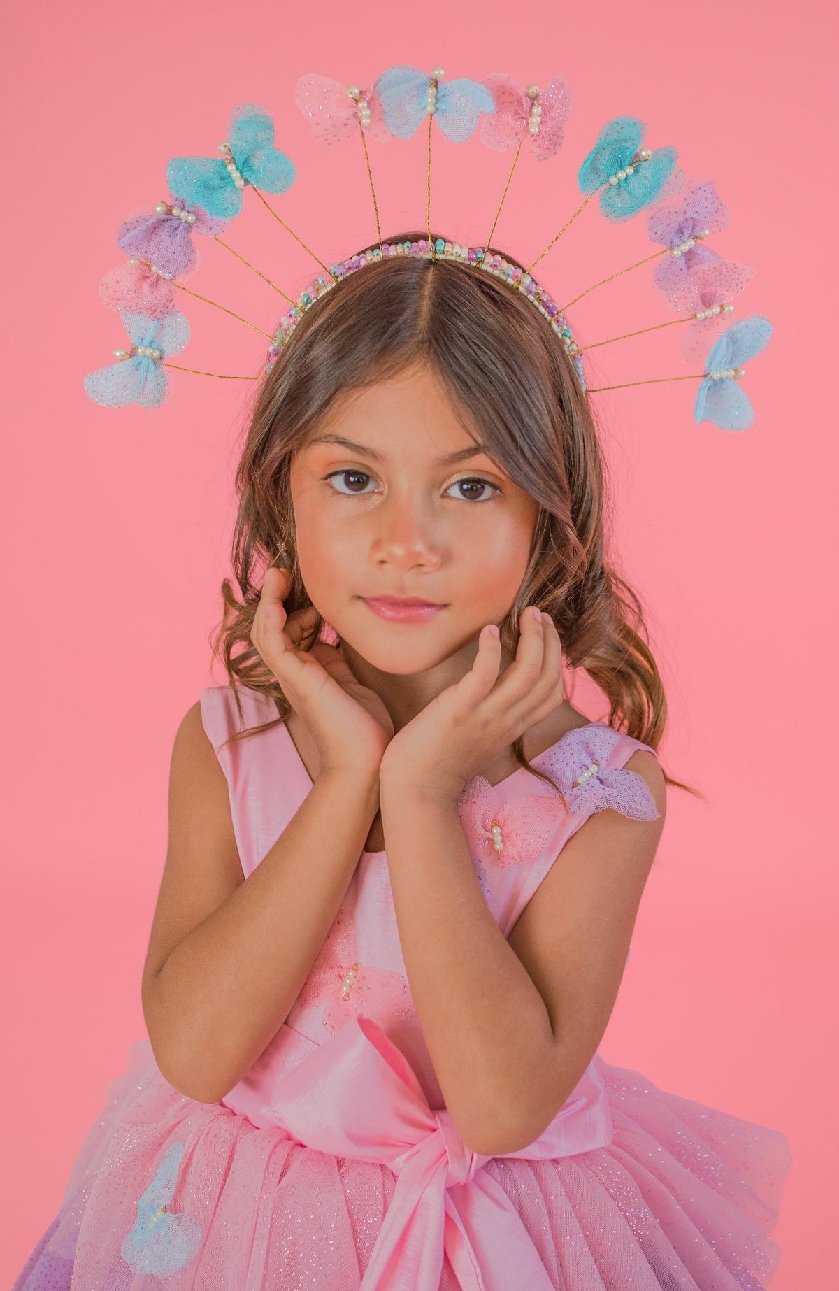 Vestido Para Niña Mariposa - Rosa