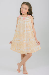 Vestido Para Niña Lucia Beige