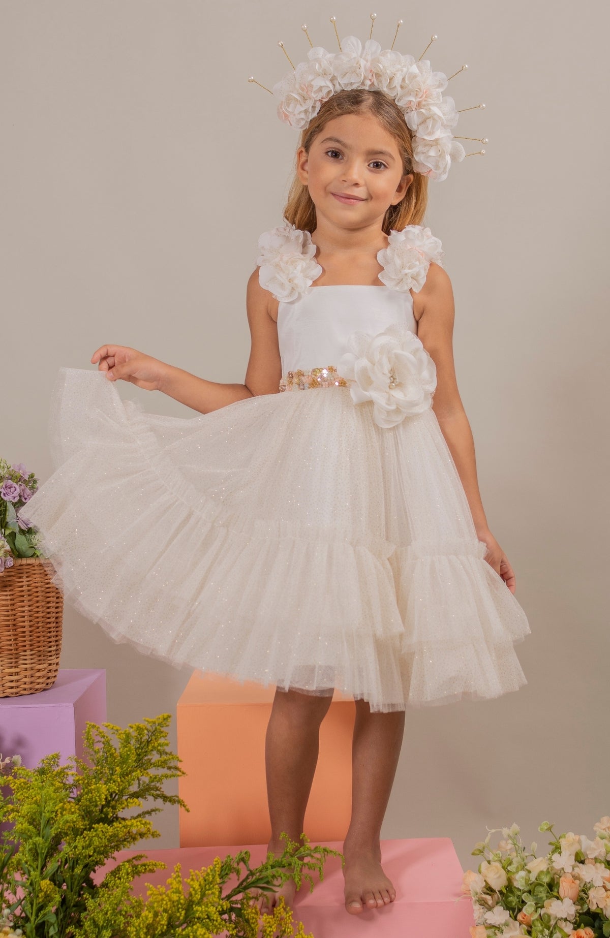 Vestido para Niña Soy Valiosa - Beige